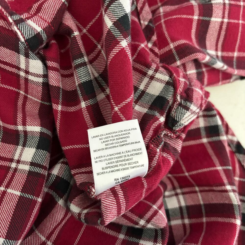 Wrangler Men’s Red Plaid Long Sleeve Shirt Size Large Western Cowboycore - Picture 11 of 14